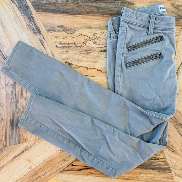 Express Stone Wash Gray Ankle Legging Stella Low Rise Zipper Accents, Women's 00 - Picture 5 of 10